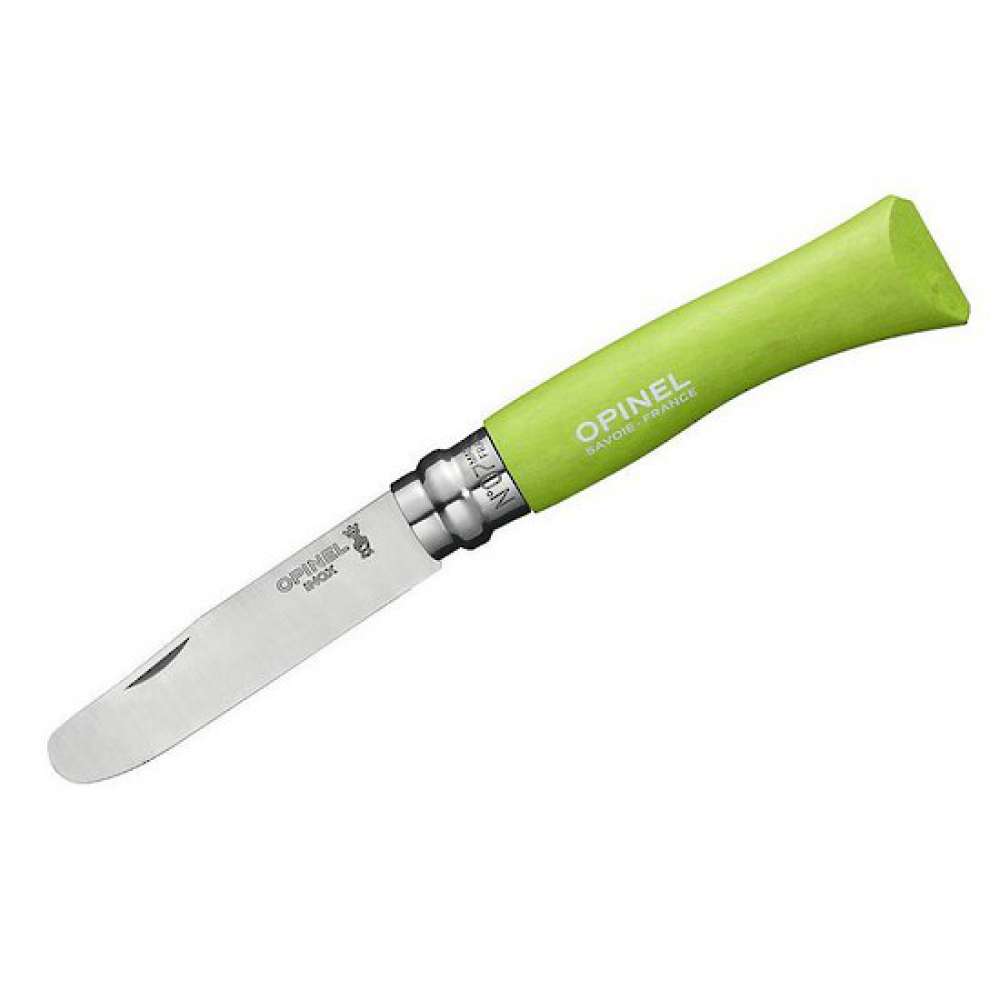 Opinel My First Opinel Childrens Knife, Stainless Steel, Beechwood, Apple Green - OP019715
